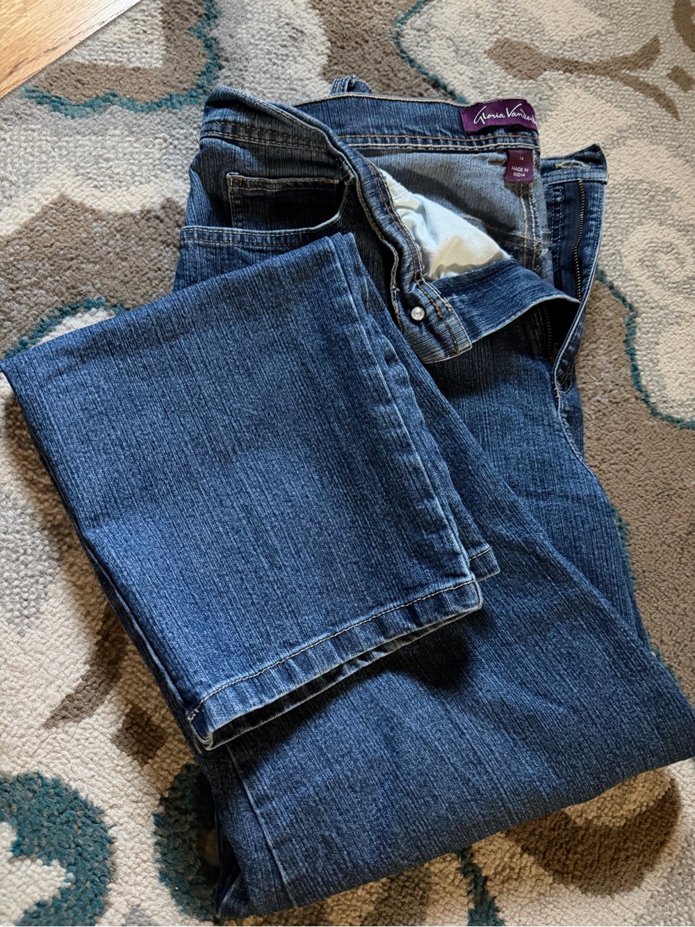 Gloria Vanderbilt Women's Dark Blue Boot Cut Jeans